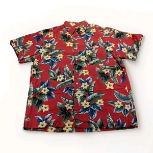 VINTAGE | Chaps Ralph Lauren Hawaiian Short Sleeve Button‎ Down Shirt Size Large